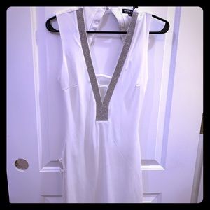 white dress with bling embellishments